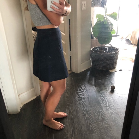 J Crew navy flare work skirt - Picture 2 of 4